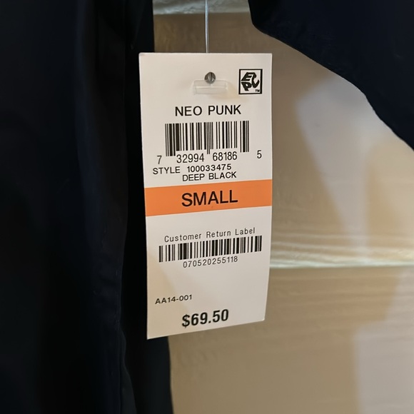 INC Neo-punk deep black button shirt, size Small - Picture 4 of 6